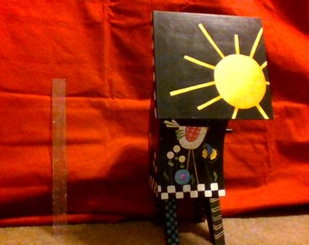 Quirky hand painted bird house
