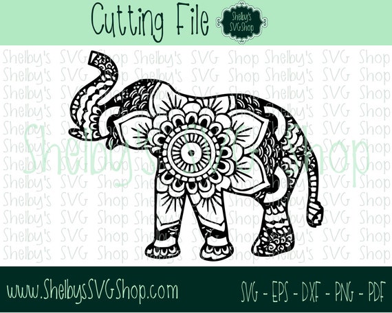 Download Elephant Mandala Cutting Files svg eps dxf png pdf