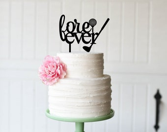 Golf Wedding Cake Topper, Fore Ever Golf Cake Topper, Golfer Wedding Cake Topper, Wedding Cake Topper for Golfers, Golf Ball and Club Topper