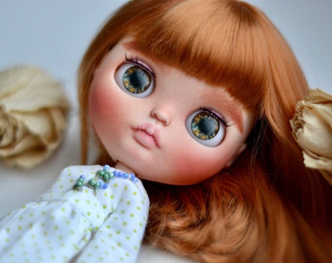 Laura* Blythe doll Custom blythe doll Red hair Blythe Custom doll OOAK blythe Blythe fake base Interior doll Blythe handmade Mandarinidolls