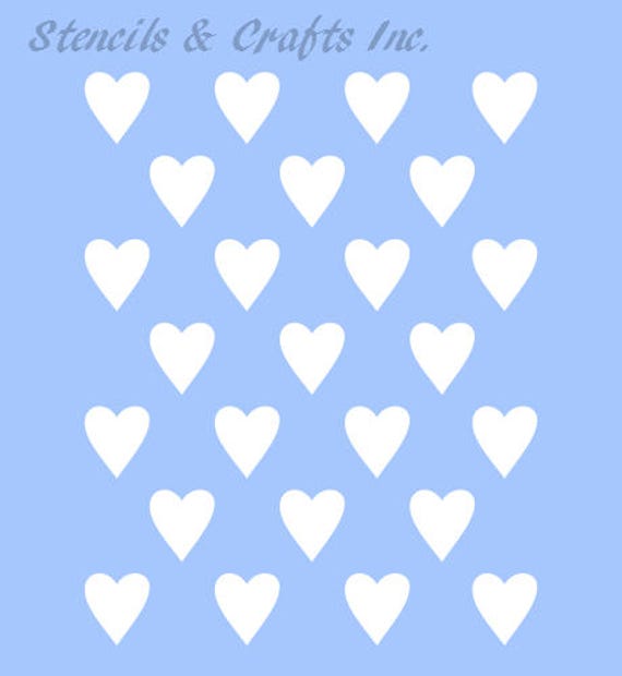 12 heart stencil template hearts mini template