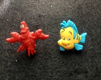 Flounder and Sebastian from Disney's The Little Mermaid