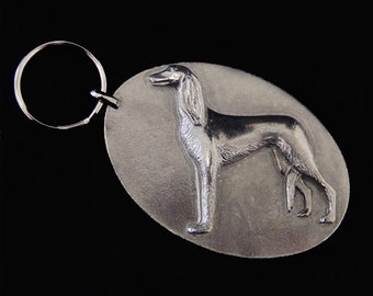 Saluki Keychain - Saluki Keyring - Saluki Key Ring - Key Chain