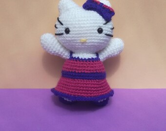 Plush Hello Kitty 18 cm, crocheted