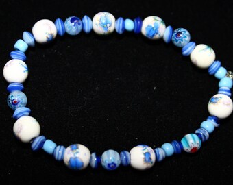 Blue Delft Stretch Bracelet
