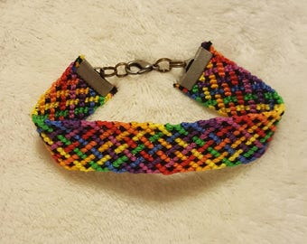 Rainbow zigzag bracelet