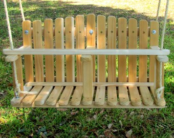 Kiefer Doppel Schaukel Kinder Holzschaukel Garten Spielzeug