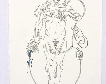 Skinned by hand on the chest