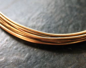 24 gauge Antiqued Red Brass Wire - 10 feet - Dead Soft, Round Wire