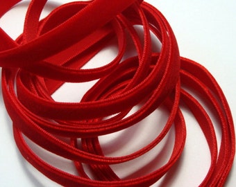 3/8" Red Velvet Ribbon - 5 yards