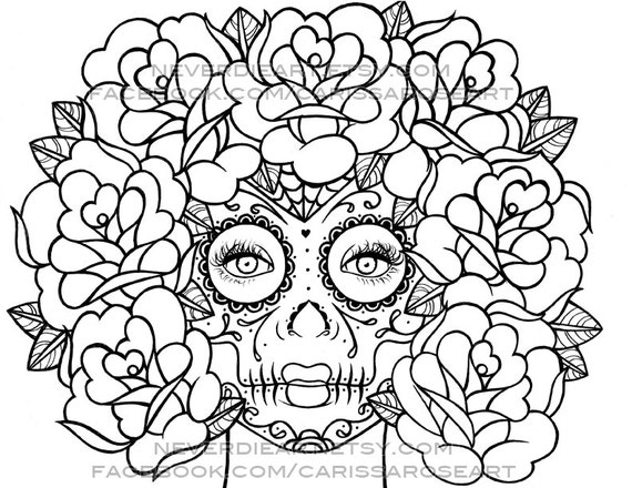 digital download print your own coloring book outline page
