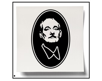 Bill Murray Decal, Bill Murray Portrait , Bill Murray, Silhouette, Murray Silhouette, Bill Murray Face, Car Decal, Car Sticker, Yeti Sticker