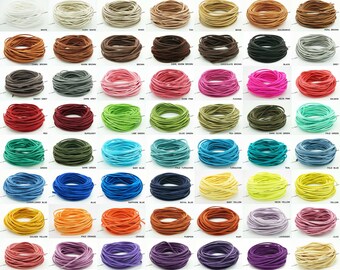 3MM x 1.5MM Faux Suede Cord Leather Lace Beading String Bracelet Necklace Making 10yards Skein - You Pick Color!