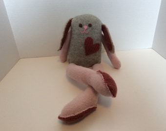 Small soft grey stuffed bunny