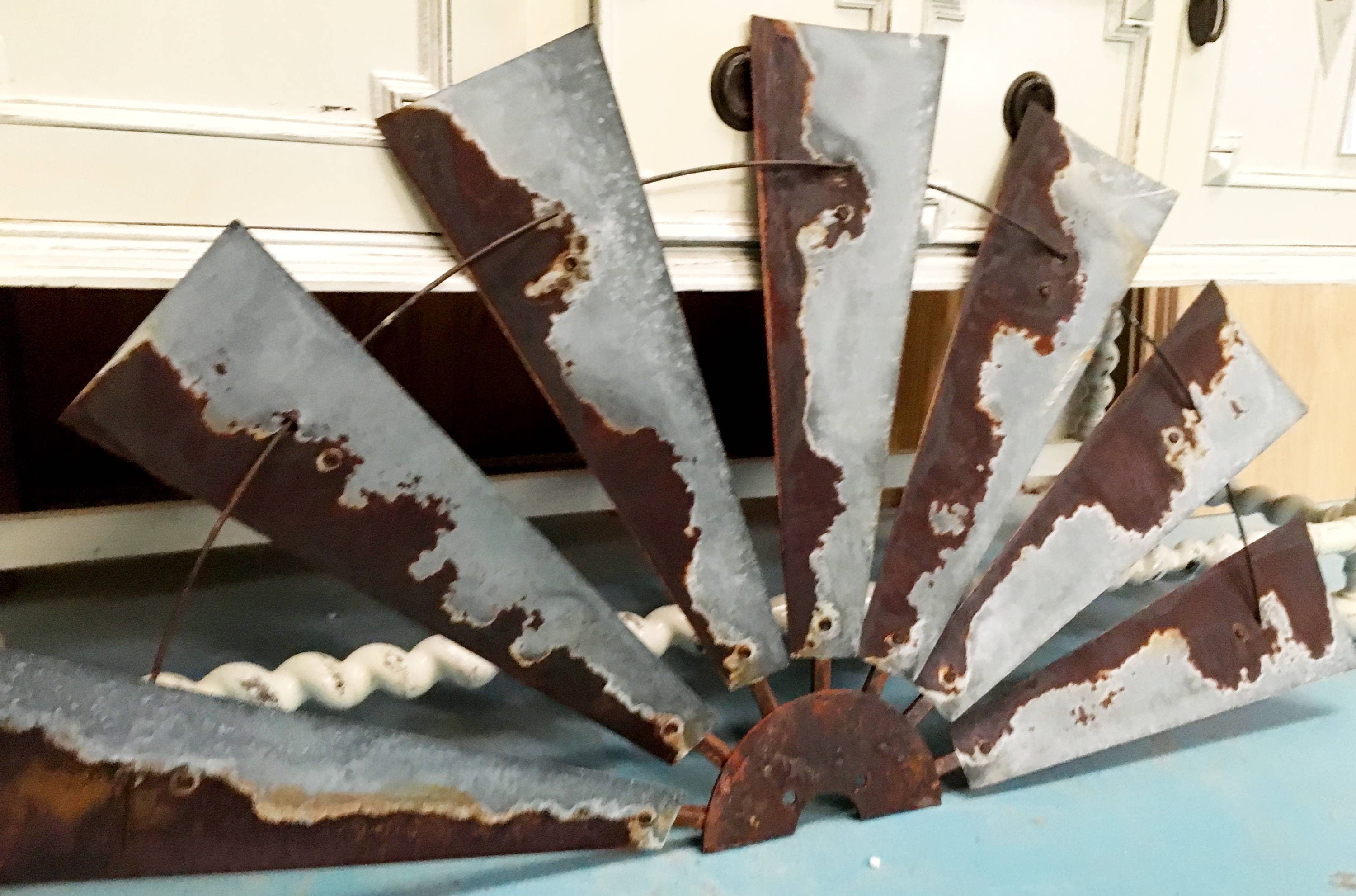 Farmhouse Windmill Wall Decor Metal Decor Windmill 47 Inch