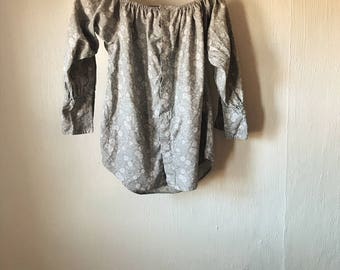 Repurposed Off the Shoulder in Acid Wash Floral