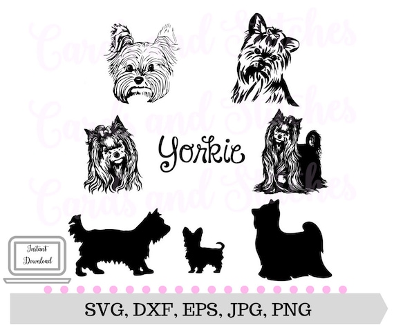 Download Yorkie SVG Yorkie Silhouettes Dog SVG Digital Cutting