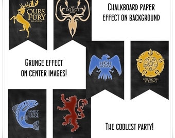 Game of thrones printable labels