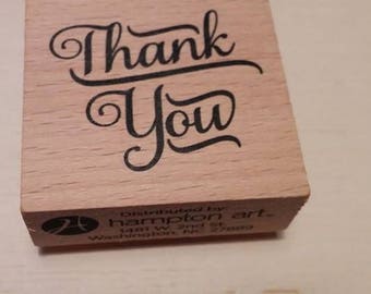 Retired Rubber Stamp - Thank You