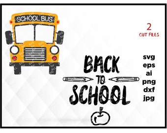 School Bus SVG, Back to School SVG,School Bus Monogram SVG Cut table Design,svg,dxf,png Use With Silhouette Studio & Cricut_Instant Download
