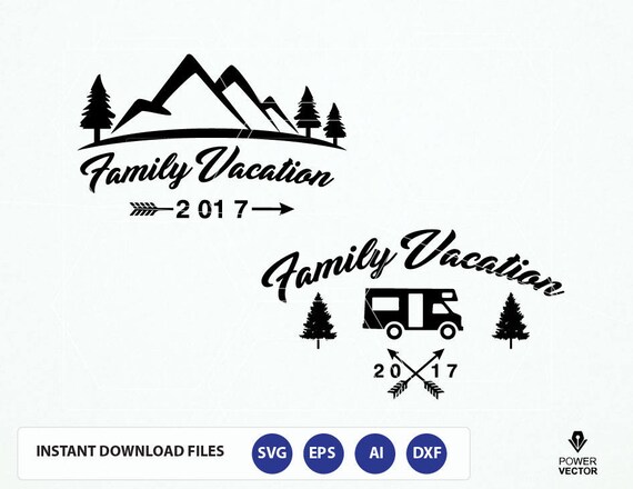 Download Family Vacation 2017. Camping Vinyl Design. Family Vacation