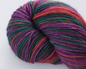 Ernestine Sock Weight- Kings Colors -Superwash Merino/Nylon Hand Dyed Yarn 400 yards