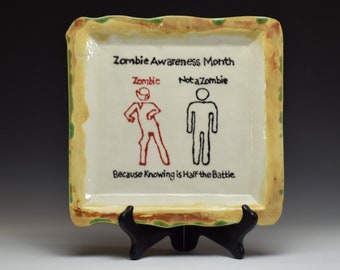 Handmade Custom Zombie Plate