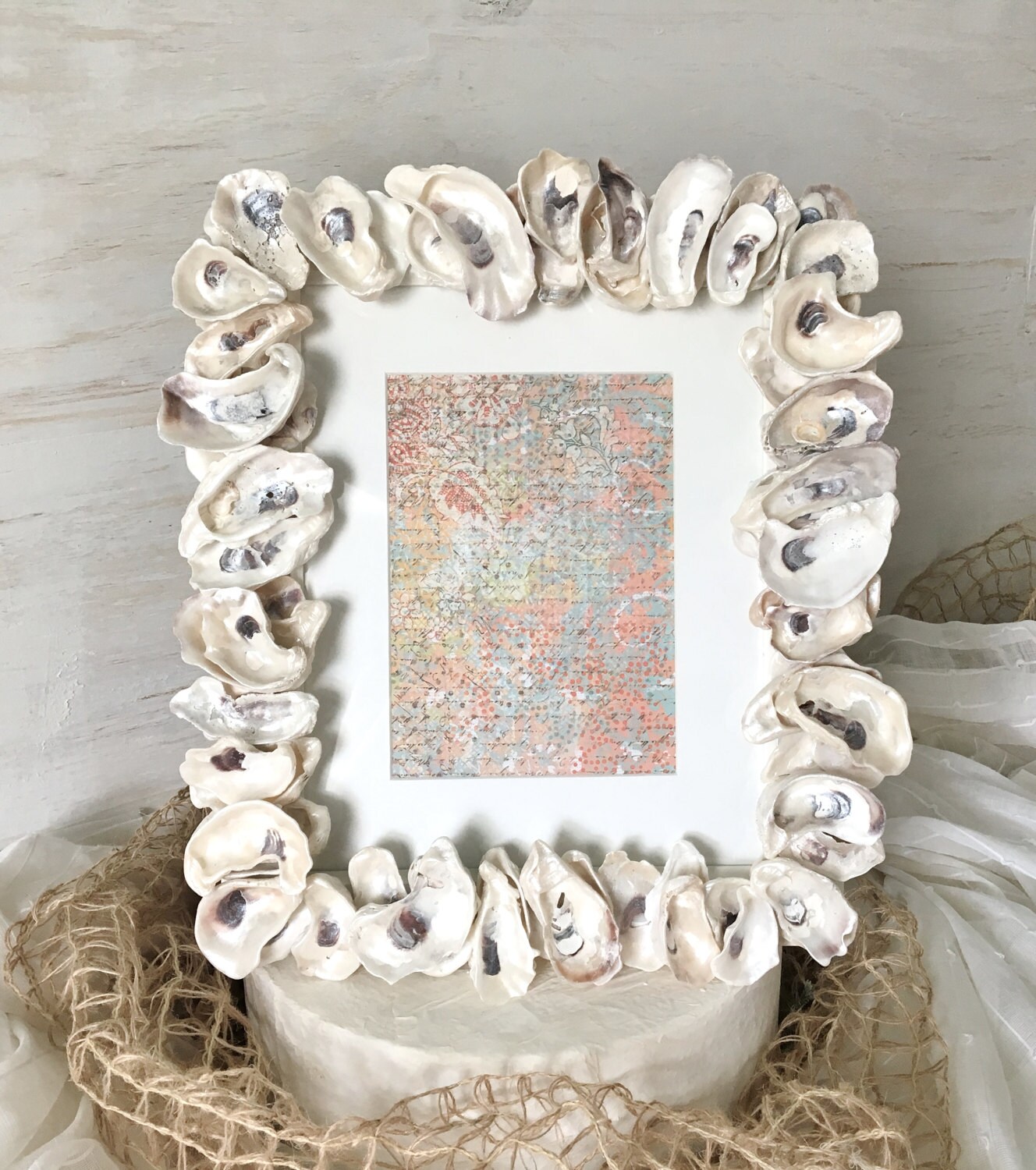 8 x 10 Frame Oyster Shell Picture Frame Beach Frames