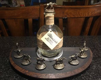 Blantons Bourbon Barrel Lid Stopper Display With Churchill Downs race Horse Horseshoe - Charred Top Ships 1 to 2 days