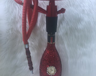 Red Glitter Remy Martin Hookah