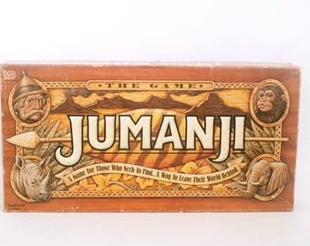 Vintage Original 1990s Jumanji Board Game, Nearly Complete (Needs dice) Milton Bradley 1995, Used Condition