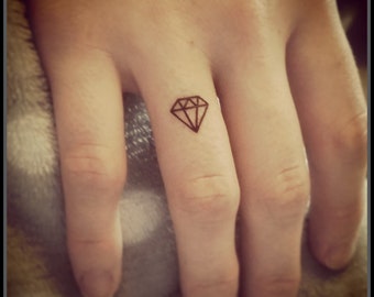 tiny tattoos diamond tattoos set of 20 fake tattoos temporary tattoos tiny diamond tats