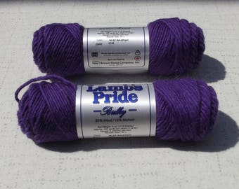 Regal Purple Lamb's Pride WORSTED Yarn, Purple, Destash