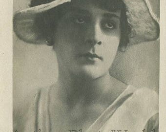 Zoe Karabanova Russian silent film star antique photo postcard