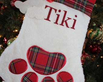 Cat Personalized Stocking/Dog Personalized Stocking, Pet Personalized Stocking, Christmas Stocking for Pet/Christmas Personalised Stocking