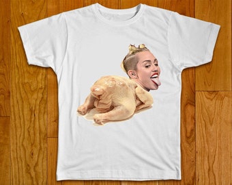 MILEY CYRUS chicken T SHIRT