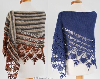 TOVAH, Crochet shawl pattern pdf