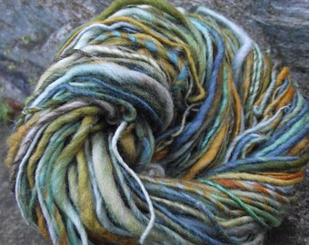 Handspun yarn, handpainted thick and thin yarn, soft wool, worsted yarn-EUPHROSYNE