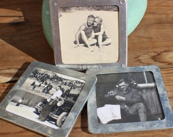 Vintage 1950's Metal Picture Slides