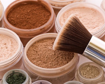 Natural Plant Powder Foundations, Minerals Free, Herbal Makeup, Sheer Coverage, 20ml