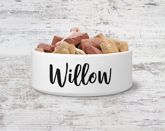 Willow Custom Pet Bowl Small or Large Dog Bowl Ceramic Cat Bowl Dish Pet