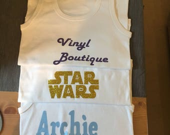 Vests made to order - your choice of colour