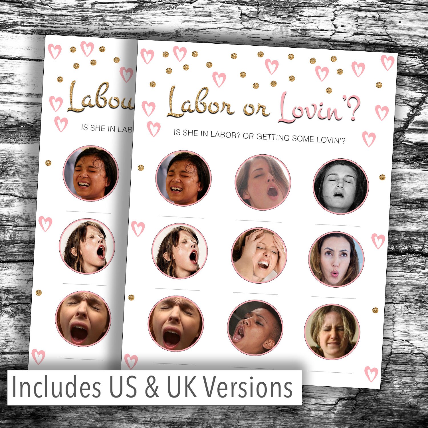 Pink Gold Labor or Lovin Game Labour or Love Game Porn or