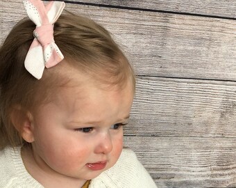 Swans Linen Canvas "Schoolgirl" Bow