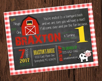 Barnyard Birthday Invitation