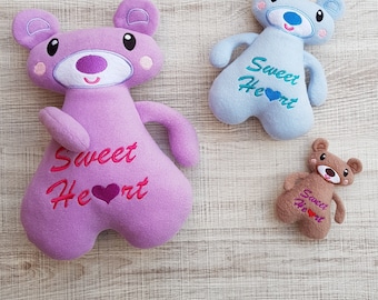 Sweetheart Bear ITH Embroidery Pattern