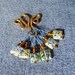 Snag-free beaded stitch markers and wire holder, set of six, you pick the size, great gift for knitters, ready to ship