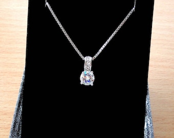 Wedding pendant Wedding necklace Bridal pendant Bridesmaid necklace wedding pendants Bridesmaids pendant tiny crystal pendant necklace Jm
