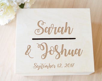 Wedding Card Box - Wedding Card Holder - Rustic Card Box - Custom Card Box - Personalized Wooden Card Box - Rustic Wedding Decor