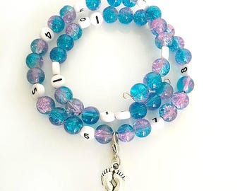 Beaded Reminder Bracelet, nursing bracelet, Breastfeeding, pregnancy bracelet, baby shower gift, new mum gift